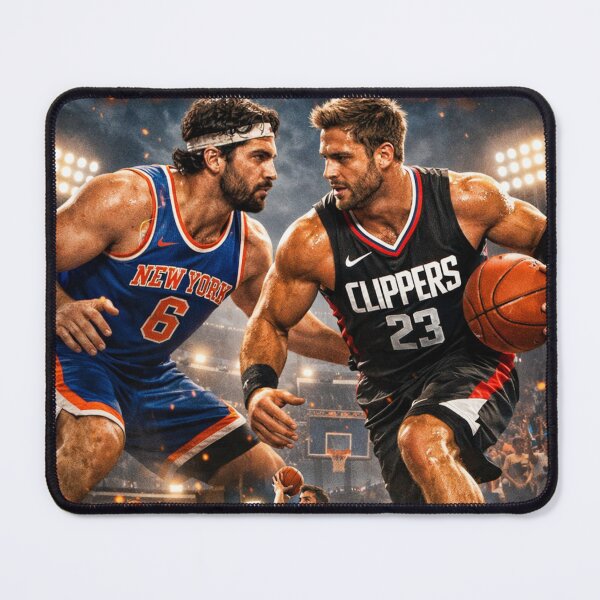 Item preview, Hasan Piker vs. William Levy, Basketball Showdown Inspiration designed and sold by Uniqueartai.