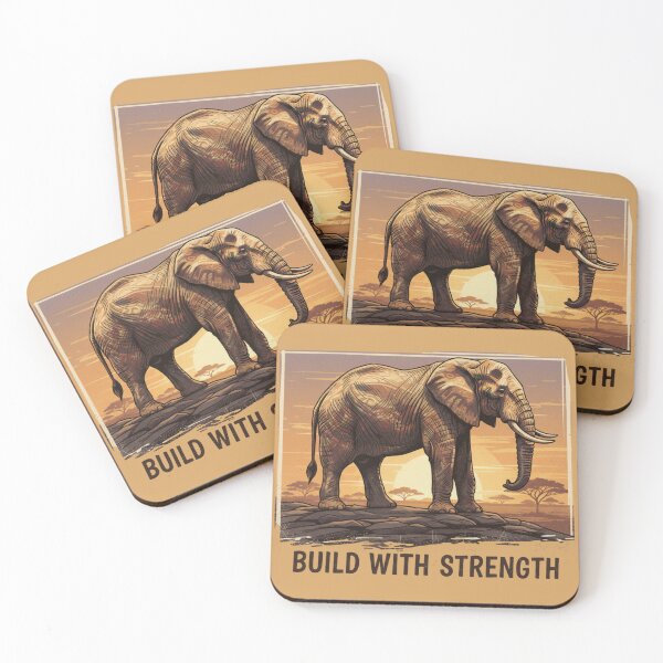 Item preview, African Elephant Strength Ancestral Art Savanna Poster designed and sold by SavannaStrikes.