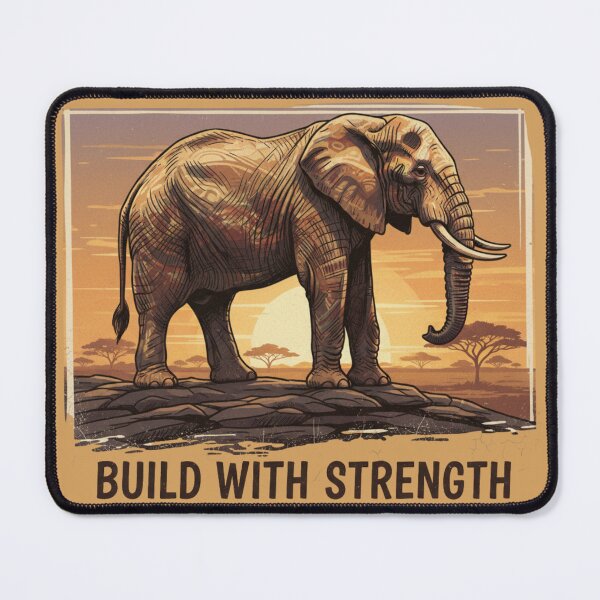 Item preview, African Elephant Strength Ancestral Art Savanna Poster designed and sold by SavannaStrikes.