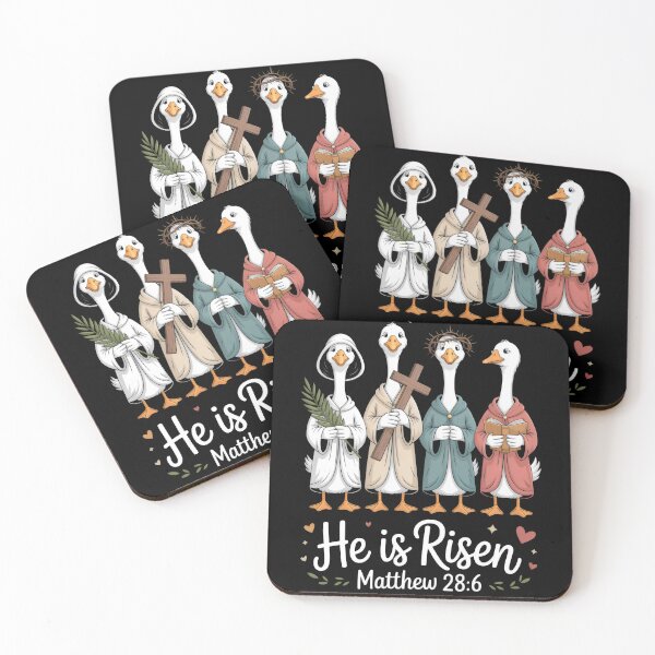 Item preview, He Is Risen Christian Goose Easter Shirt Matthew 28:6 Religious Ducks Funny Faith Bible Verse Gift designed and sold by WearVerse440.