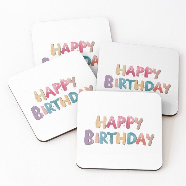 Item preview, Happy Birthday Bold Colorful Watercolor Typography designed and sold by DavidTeeStudio.