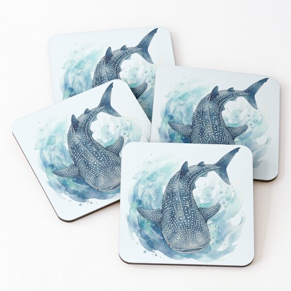 Item preview, Whale shark Top View Watercolor Splash designed and sold by Wennebabs.