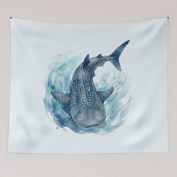 Item preview, Whale shark Top View Watercolor Splash designed and sold by Wennebabs.