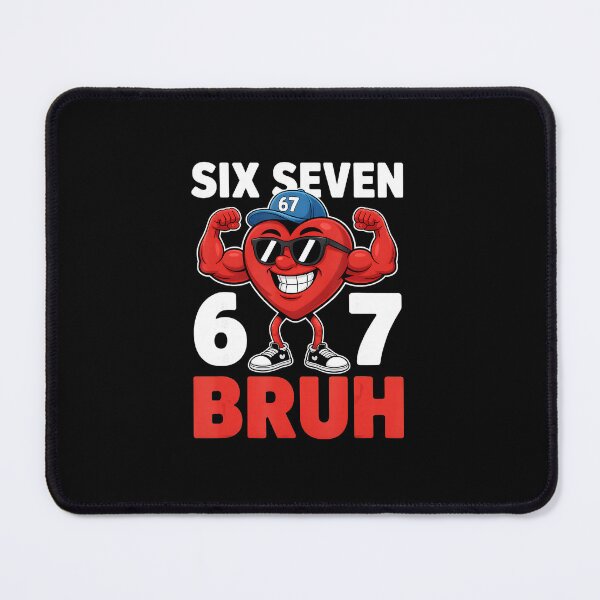 Item preview, Six Seven 67 Bruh Funny Valentine Heart Meme designed and sold by gladysenglish.