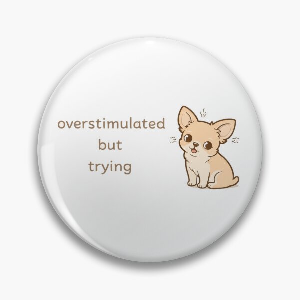 Aperçu de l'œuvre Surstimulé Mais J’essaie Chien Minimaliste créée et vendue par Hoffmann-Shop.