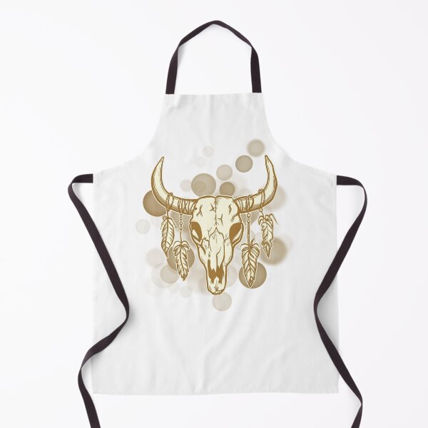 Item preview, Cowboy Skull with Feathers on Antlers - Aesthetic Illustration designed and sold by iamKRUK.