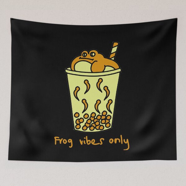 Item preview, Frog Vibes Only Earthy Orange Boba designed and sold by J-Mindful.