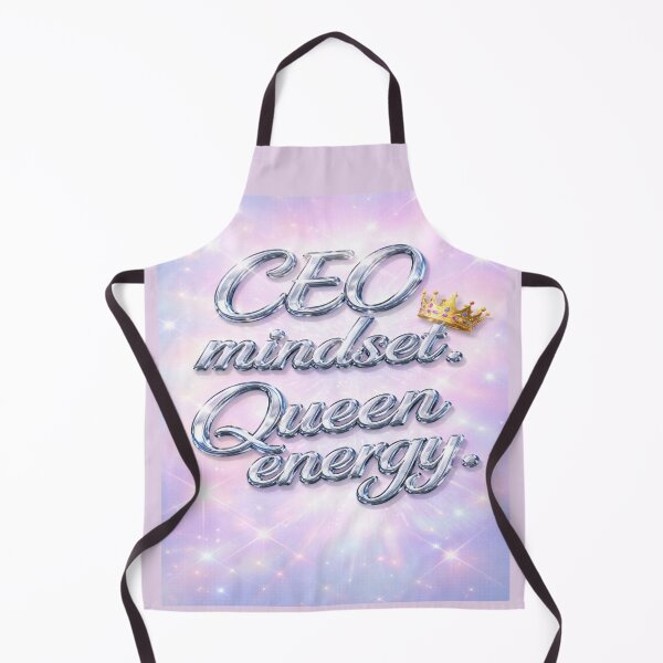 Item preview, CEO Mindset Queen Energy Silver 3D Chrome Typography with Crown – Women Empowerment Boss Babe Quote for T-Shirt, Sticker, Phone case, mug, bag, hoodie designed and sold by ArtByTripti.