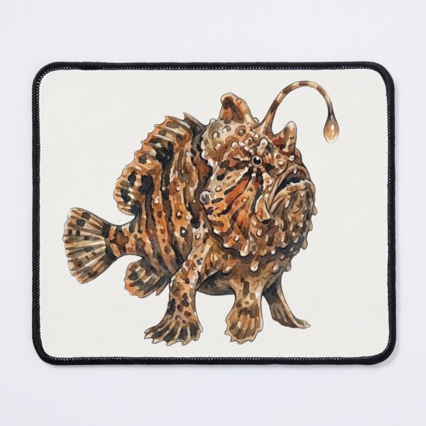 Item preview, Brown Striated Frogfish Naturalist Watercolor designed and sold by Wennebabs.