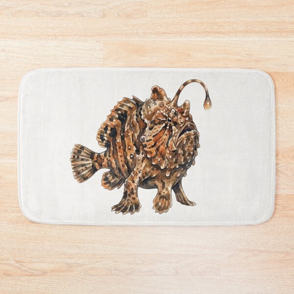 Item preview, Brown Striated Frogfish Naturalist Watercolor designed and sold by Wennebabs.