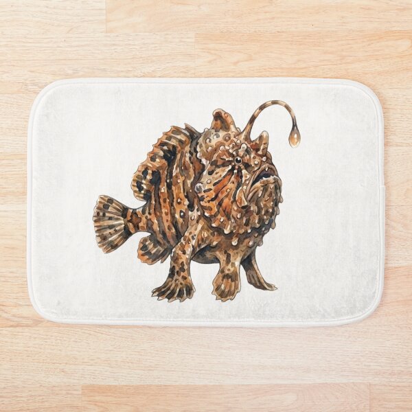 Item preview, Brown Striated Frogfish Naturalist Watercolor designed and sold by Wennebabs.