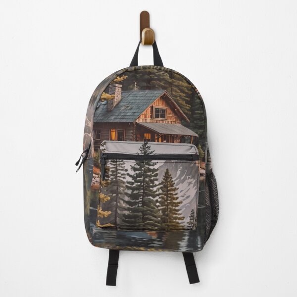 Item preview, Cozy Cabin by the River in Mountain Forest designed and sold by BeautifulVirtues.