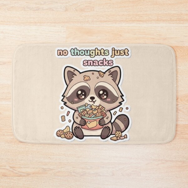 Item preview, No Thoughts Just Snacks Kawaii Raccoon – Cute Chaotic Aesthetic Design designed and sold by DesignNovaCo.