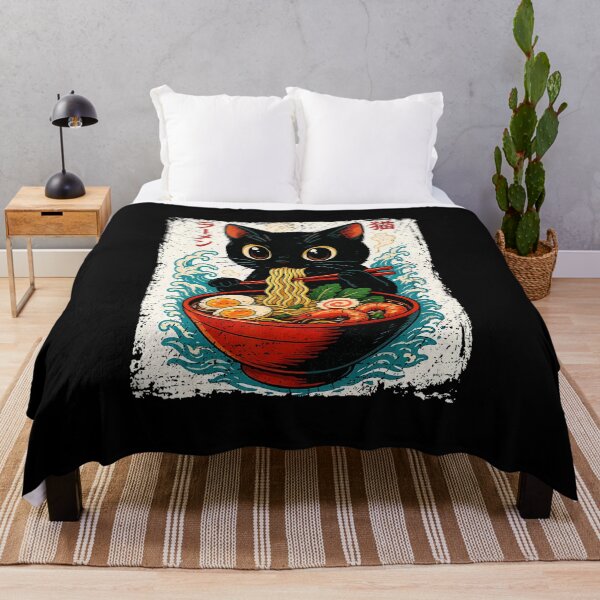 Item preview, Kawaii Cat Eating Ramen Cute Anime Japanese Style designed and sold by titanlevi.