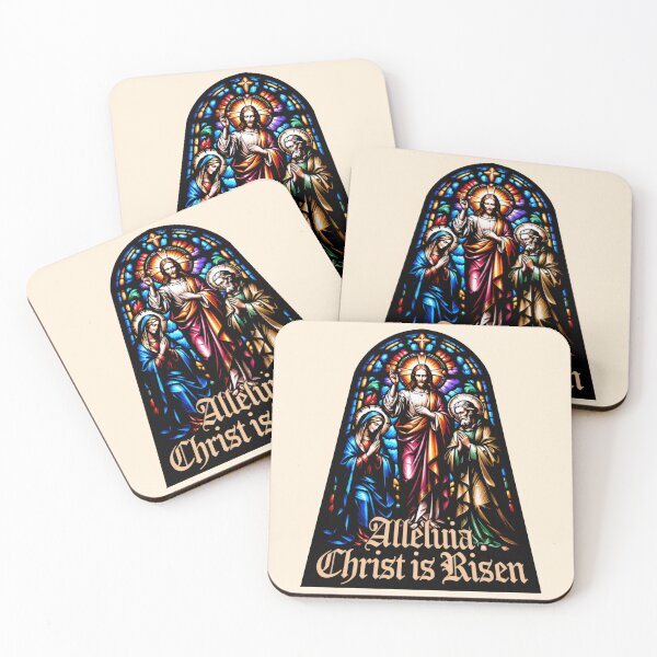 Item preview, Alleluia Christ Is Risen Stained Glass Jesus Easter Shirt Catholic Christian Resurrection Religious Art Church Gift designed and sold by WearVerse440.