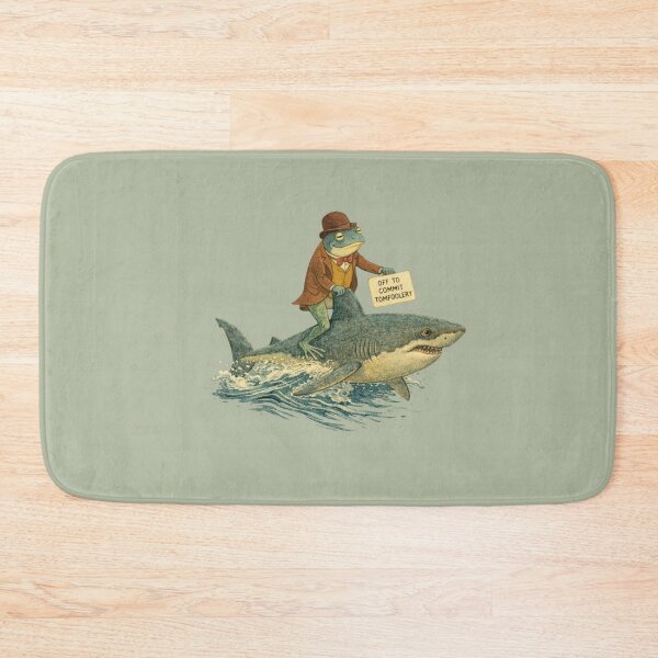Item preview, Whimsical Frog Riding On Top Of A Shark designed and sold by Right-UR.