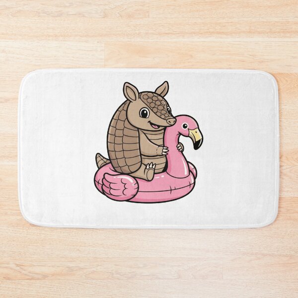 Item preview, Cute Armadillo on Pink Flamingo Pool Float designed and sold by k3rstman1.