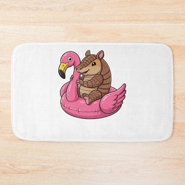 Item preview, Cute Armadillo on Pink Flamingo Pool Float designed and sold by k3rstman1.