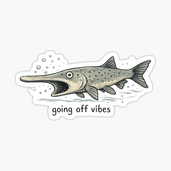 Paddlefish Going Off Vib Sticker