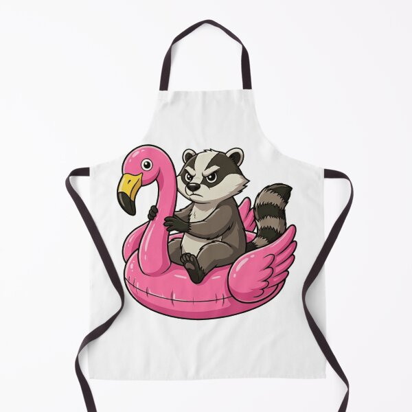 Item preview, Grumpy Badger in Pink Flamingo Pool Float designed and sold by k3rstman1.