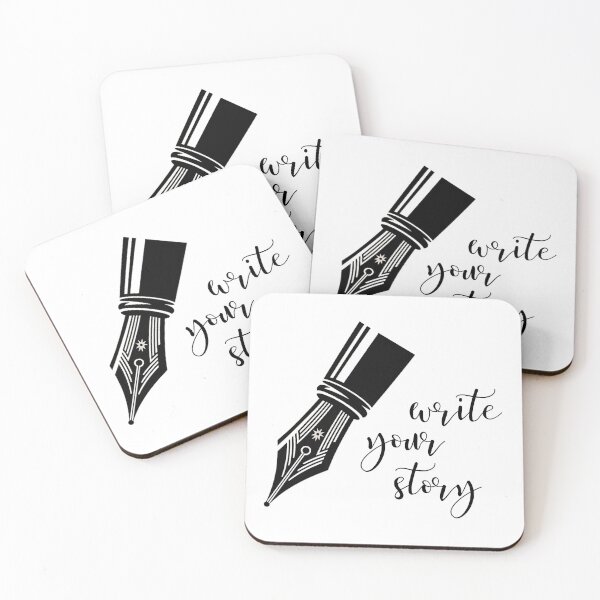 Item preview, Write Your Story – Fountain Pen Minimalist Inspirational Design designed and sold by ArcticFoxStudio.