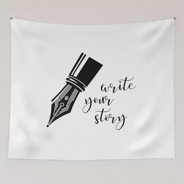 Item preview, Write Your Story – Fountain Pen Minimalist Inspirational Design designed and sold by ArcticFoxStudio.