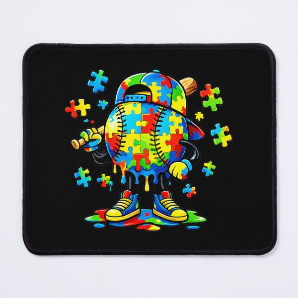 Item preview, Autism Awareness Drippy Baseball Puzzle  designed and sold by miaa-artistshop.