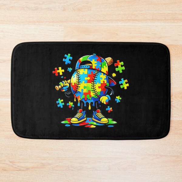 Item preview, Autism Awareness Drippy Baseball Puzzle  designed and sold by miaa-artistshop.