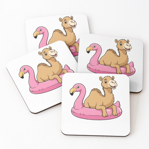 Item preview, Funny Camel Relaxing in Pink Flamingo Float designed and sold by k3rstman1.