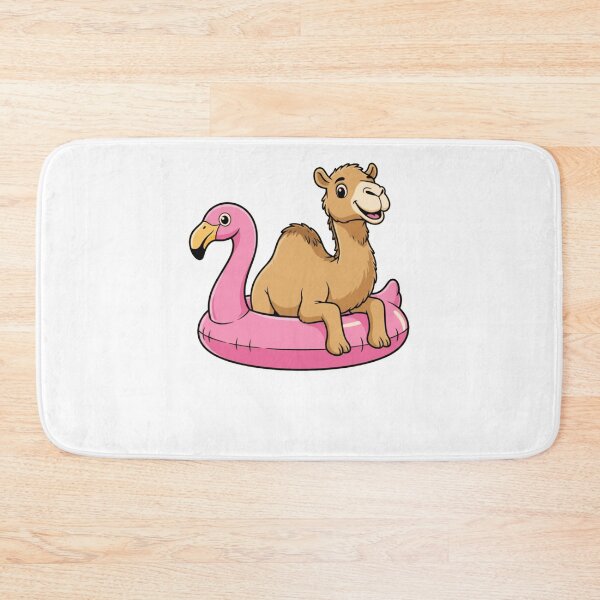 Item preview, Funny Camel Relaxing in Pink Flamingo Float designed and sold by k3rstman1.