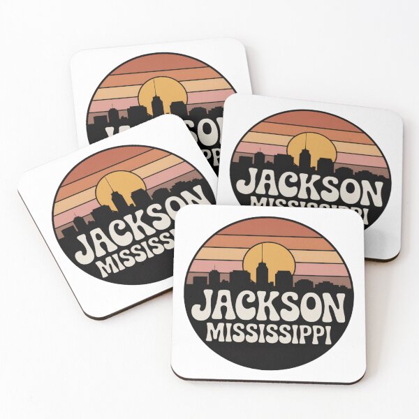 Item preview, Jackson Mississippi: Retro Striped Sunset Skyline designed and sold by CircinusStore.