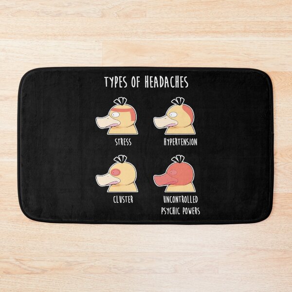 Item preview, Types of Headaches Psyduck Funny Anime Meme designed and sold by KasefsWorld.