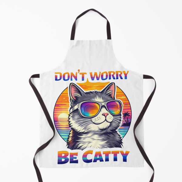 Item preview, Funny Cat Shirt Don’t Worry Be Catty Retro Cat Lover Gift designed and sold by PawTheory.