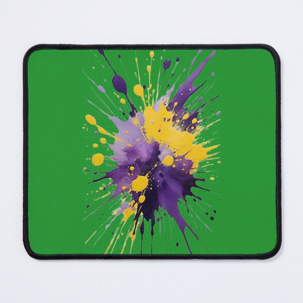 Item preview, Vibrant Purple and Yellow Abstract Paint Splatter designed and sold by AlxVel.