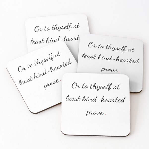 Item preview, "Or to thyself at least kind-hearted prove" - handwriting black designed and sold by ariksworld.