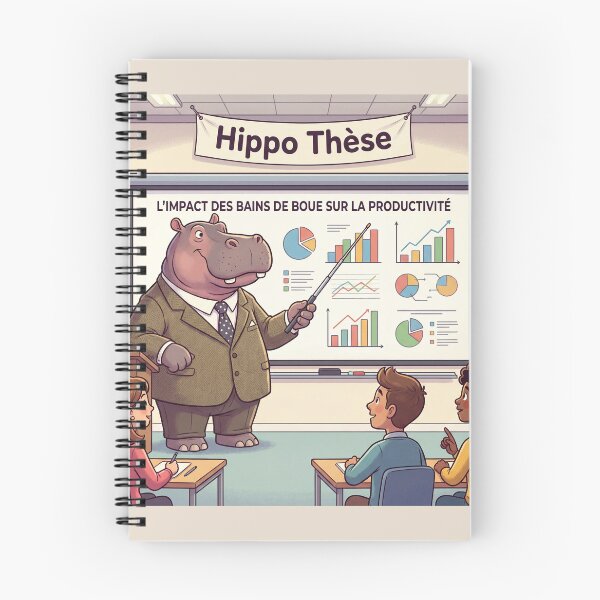 Item preview, Hippo Thesis – Hippopotamus Researcher Humor Thesis Defense designed and sold by WordPlayStudio.