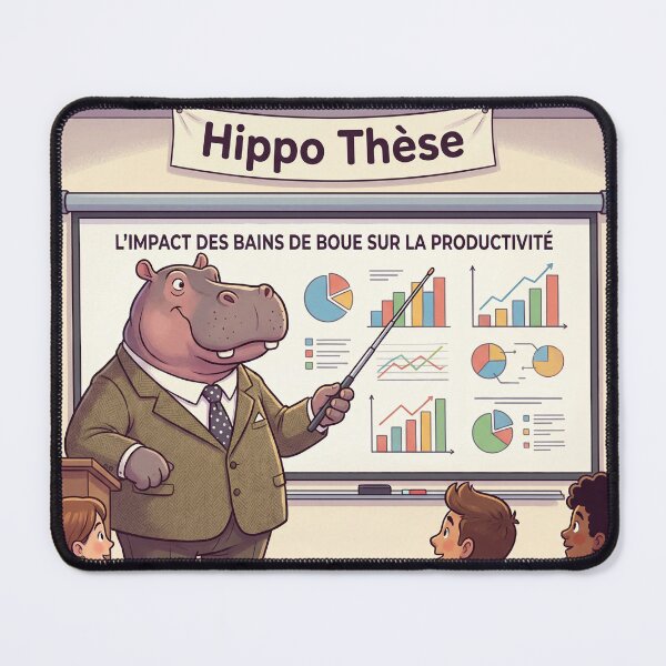 Item preview, Hippo Thesis – Hippopotamus Researcher Humor Thesis Defense designed and sold by WordPlayStudio.