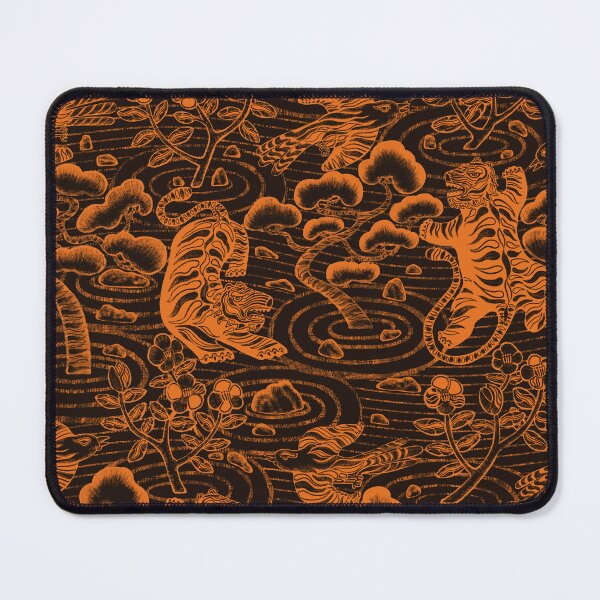 Item preview, Woodcut Tiger and Magpie in Autumn Zen Garden designed and sold by Z&C.