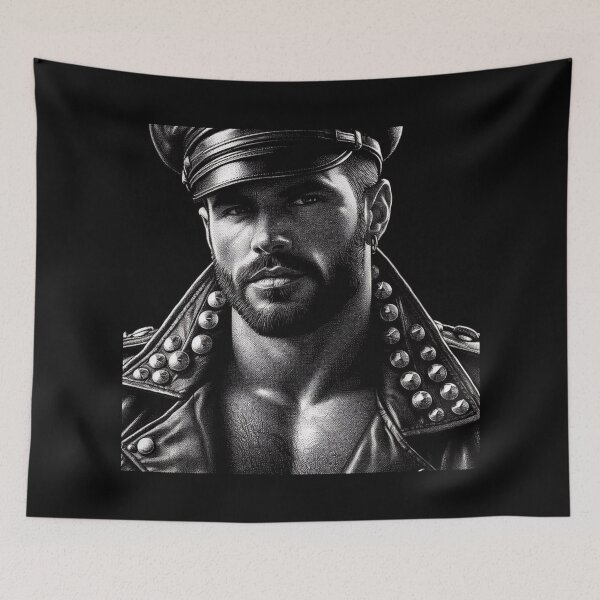 Item preview, Gay Leather Daddy Heat Defiant Currency Tom of Finland Tribute Gay Pride Graphic Design designed and sold by ItsAKinkThing.