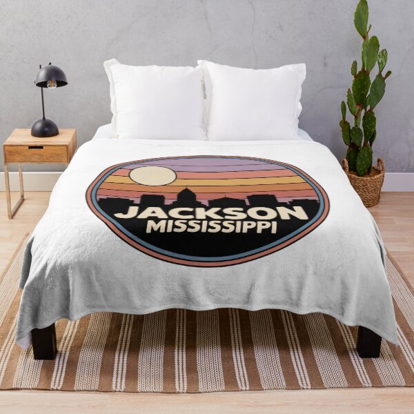 Item preview, Jackson Mississippi: Purple Sunset Skyline Badge designed and sold by CircinusStore.