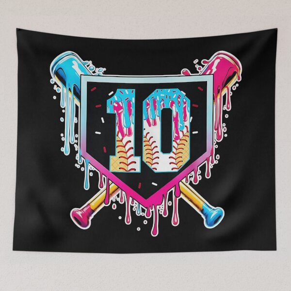 Item preview, 10th Birthday Baseball Ice Cream Drip Fun  designed and sold by miaa-artistshop.