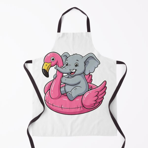 Item preview, Cute Baby Elephant in Pink Flamingo Float designed and sold by k3rstman1.
