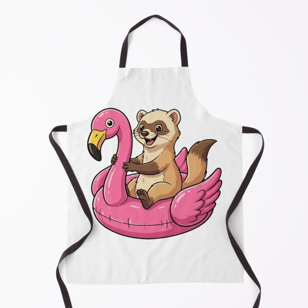 Item preview, Cute Ferret on Pink Flamingo Pool Float designed and sold by k3rstman1.
