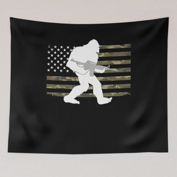 Item preview, Bigfoot Gun Owner Camo US American Flag Sasquatch designed and sold by Boutkimaewab.