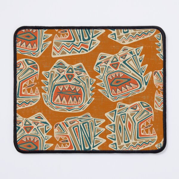 Item preview, Deco Tiger Tribe Retro Art Deco Tribal Tiger Head-Orange designed and sold by Z&C.