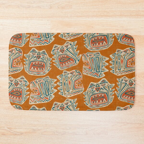 Item preview, Deco Tiger Tribe Retro Art Deco Tribal Tiger Head-Orange designed and sold by Z&C.