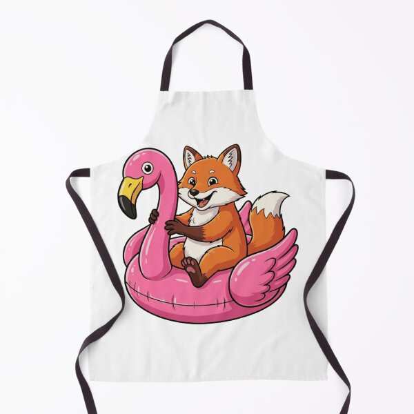 Item preview, Cute Fox in Pink Flamingo Pool Float designed and sold by k3rstman1.
