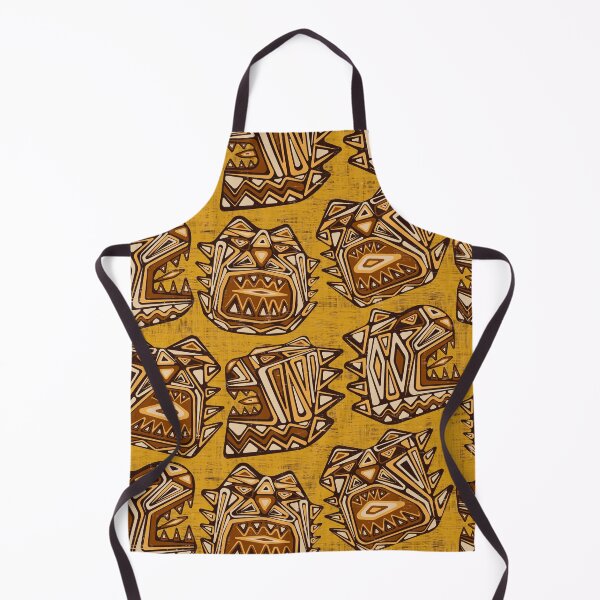 Item preview, Deco Tiger Tribe Retro Art Deco Tribal Tiger Head-Vintage Sun Yellow  designed and sold by Z&C.
