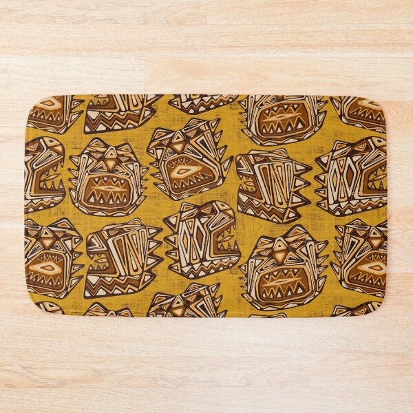 Item preview, Deco Tiger Tribe Retro Art Deco Tribal Tiger Head-Vintage Sun Yellow  designed and sold by Z&C.