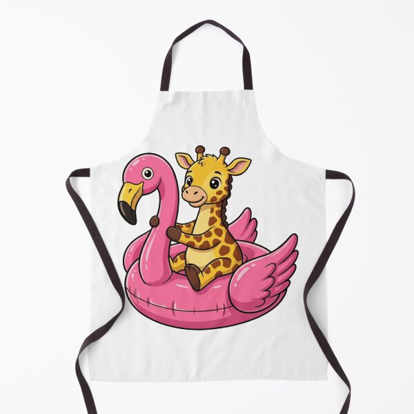 Item preview, Cute Cartoon Giraffe in Pink Flamingo Float designed and sold by k3rstman1.